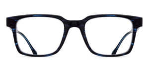 Matsuda M1035 Blue Demi rectangle acetate optical frame front view
