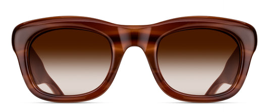 M1042 Blonde rectangle acetate sunglasses front view