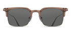 Matsuda M3167 Taupe - Antique Silver Gold round metal sunglasses front view