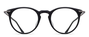 Matsuda M2076 Matte Black - Antique Silver acetate sunglasses front view