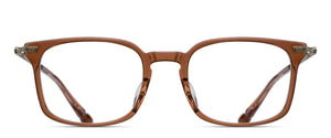 Matsuda M2076 Beer Brown - Antique Gold acetate sunglasses front view