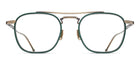 Matsuda M3157 Antique Gold - Bottle Green round metal optical frame front view