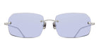Matsuda M5004 Palladium White rectangle metal sunglasses front view