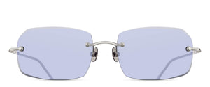 Matsuda M5004 Palladium White rectangle metal sunglasses front view