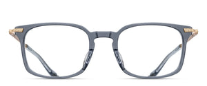 Matsuda M2076 Light Blue Crystal - Brushed Pale Gold acetate sunglasses front view