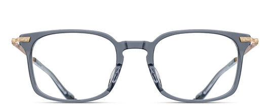 Matsuda M2076 Light Blue Crystal - Brushed Pale Gold acetate sunglasses front view