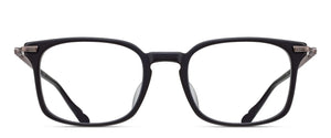 Matsuda M2076 Matte Black - Antique Silver acetate sunglasses front view