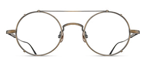 M3143 Antique Gold round metal optical frame front view