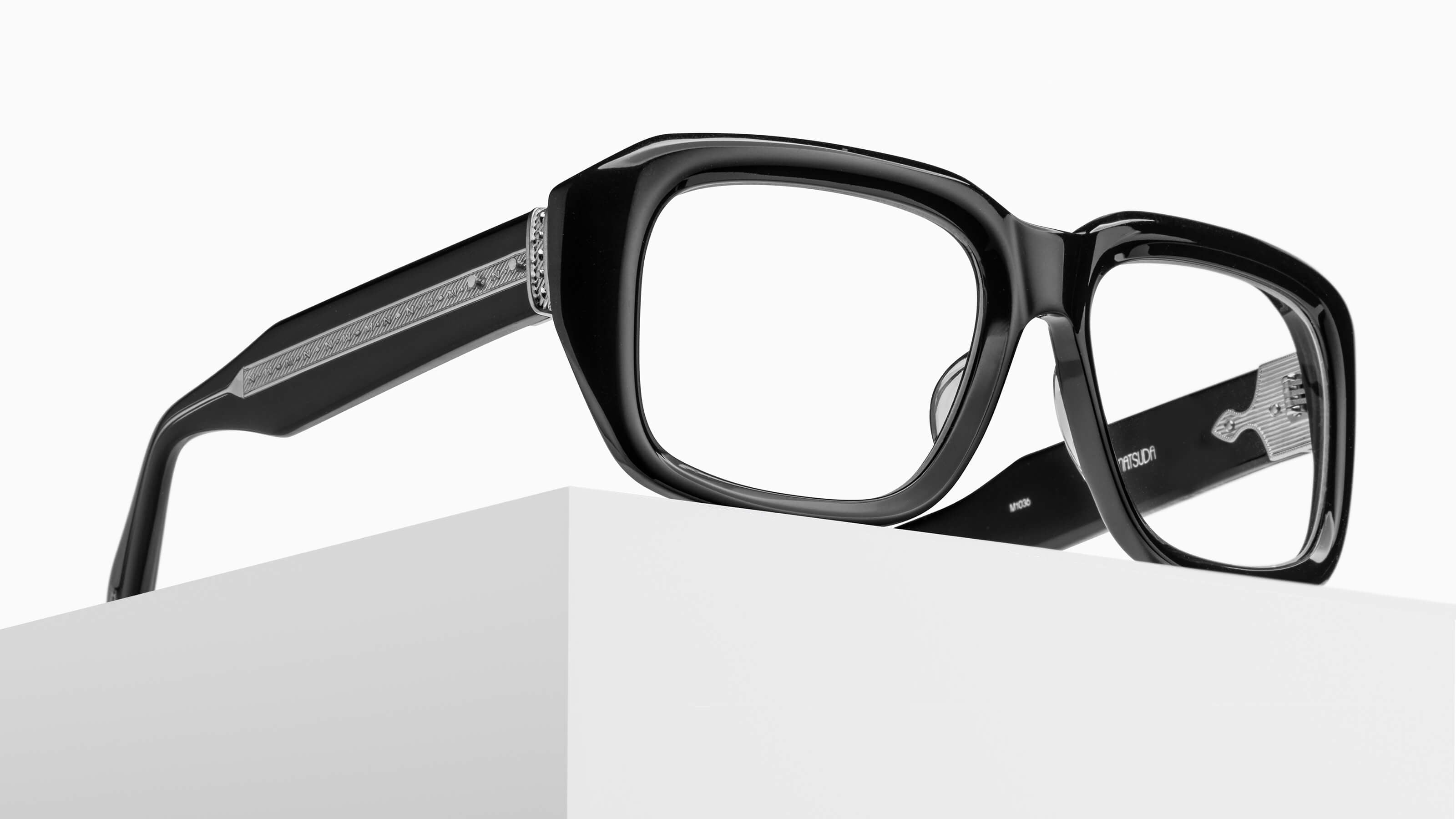 マツダ  M1036 スクエアフレーム眼鏡 メンズ 54□18-145 matsuda-eyewear-m1036-blk-54-