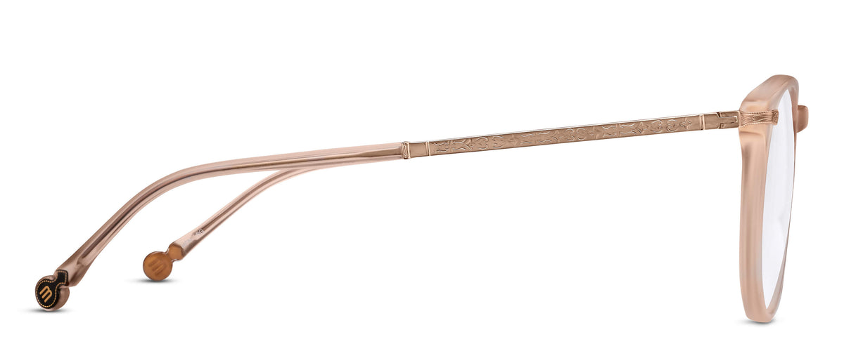 Matsuda M2076 Matte Champagne - Rose Gold acetate sunglasses profile view
