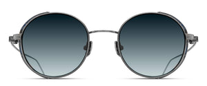 M3153 Antique Silver geometric metal sunglasses front view