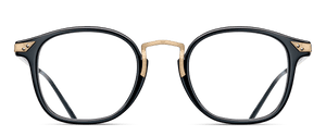 メガネ MATSUDA Matsuda - 2808H.RX - black brushed gold clear Matsuda Official | 2808H Square Glasses - Hand Made in Japan